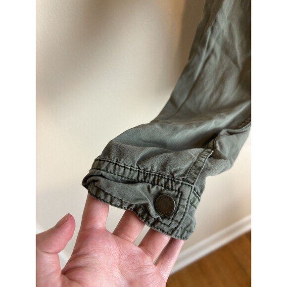 TORRID Utility Jacket Women's Green Unstructured Military Drawstring Size 1X - Picture 4 of 4